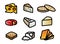 Cheese And Cracker Icons