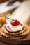 Cheese crackers with camembert,cranberry,fig and herb