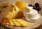 Cheese and fruits