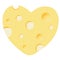 Cheese heart illustration