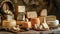 Cheese-Loaded Table, An Abundance of Farm Cheese on Display