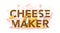 Cheese maker typographic header concept. Professional chef making