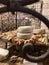 Cheese maturing in an ancient stone cellar