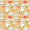 Cheese milk dairy grapes pattern vector flat dorblu blue cheese
