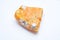 Cheese mold on isolated white