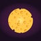 Cheese moon on violent background