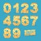 Cheese number alphabet set.