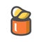 Cheese orange box Vector icon Cartoon illustration.