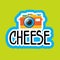 Cheese For Photo Sticker Social Media Network Message Badges Design