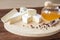 Cheese plate with Brie, Camembert, Roquefort