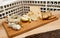 Cheese plate and wine rack