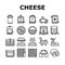 Cheese Production Collection Icons Set Vector