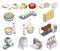 Cheese Production Isometric Set