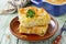 Cheese puff pie from unleavened dough