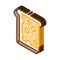 Cheese sandwich isometric icon vector illustration