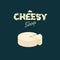 Cheese shop design with creative typography of