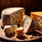 Cheese, Slice of fresh gourmet cheese, dairy milk food