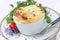 Cheese Souffle Served In Ramekin