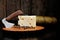 Cheese and special cheese knife, peppercorns