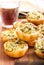 Cheese and spinach mini pies