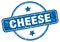 cheese stamp. cheese round grunge sign.