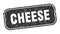 cheese stamp. cheese square grungy isolated sign.