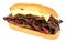 Cheese Steak Sandwich Roll With Red And Green Peppers