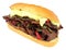 Cheese Steak Sandwich Roll With Red And Green Peppers