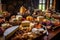 cheese tasting table with various types