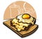 Cheese toast with egg