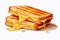 Cheese toasted sandwich vector flat isolated vector style illustration