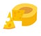 Cheese vector illustration. Yellow cheese icon. Piece of cheese