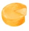 Cheese wheel dairy buttery product digital oil painting illustration