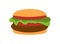 Cheeseburger Closeup Object Vector Illustration