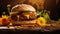 Cheeseburger In The Shadow: A Photo-realistic Landscape With Vibrant Colors