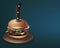 Cheeseburger stabbed with a knife on round wooden plate. Vector illustration on background with space for text