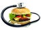 Cheeseburger & stethoscope