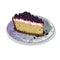 Cheesecake with blueberries