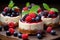 Cheesecake cake with berries