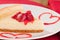 Cheesecake dessert with strawberries