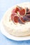 Cheesecake with honey and lavender decorated with fresh figs