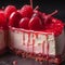 cheesecake with strawberry topping