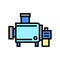 cheesemaking equipment for prepare cheese color icon vector illustration