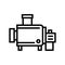 cheesemaking equipment for prepare cheese line icon vector illustration