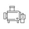 cheesemaking equipment for prepare cheese line icon vector illustration