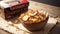Cheesy Bacon Potato Chips.AI Generated