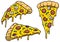 Cheesy cartoon Pizza slices