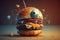 Cheesy Delight: Unreal Engine 5\\\'s Ultra-Wide Angle and Hyper-Detailed Burger