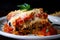 Cheesy Eggplant Parmesan with a Crispy and Flavorful Breading, Layered with Zesty Tomato Sauce