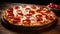 cheesy pepperoni pizza food mouthwatering